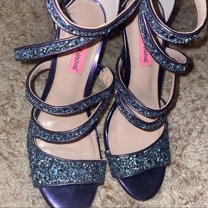 Blue sparkly heels!